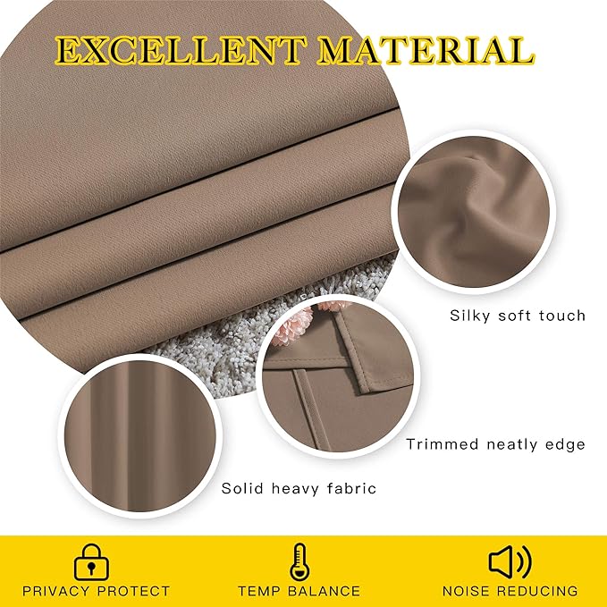 NICETOWN Blackout Draperies Curtains Panels - Image 5
