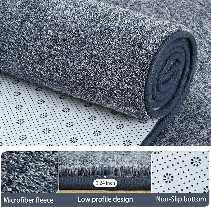 5x7 Area Rugs for Living Room Non Slip Dorm Bedroom Rug, Minimalist Washable - Image 3