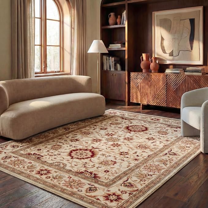 SAFAVIEH Lyndhurst Area Rug 6x8, Traditional Ivory & Ivory LNH212L - Image 2