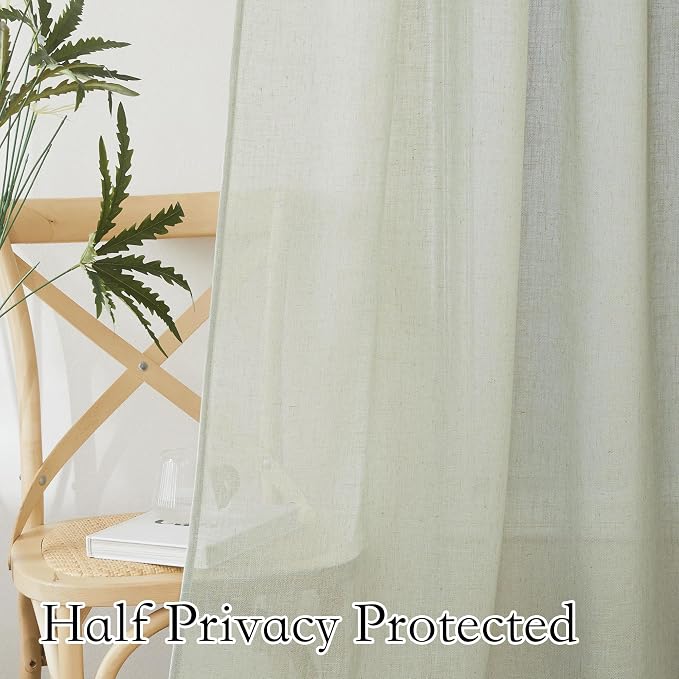 RYB HOME Extra Wide Sheer Curtains - Image 5