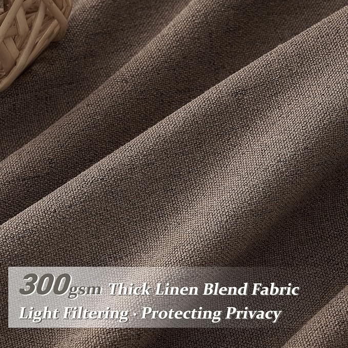 Extra Long 108 Inch Dark Brown Floor to Ceiling Curtains - Image 2
