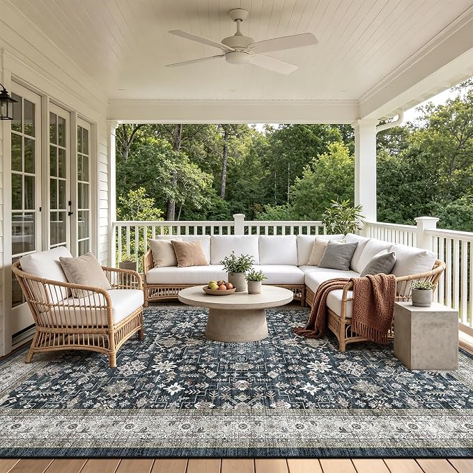 Area Rug 6x9 for Living Room Bedroom | Low Pile; Non Slip;Machine Washable; - Image 6