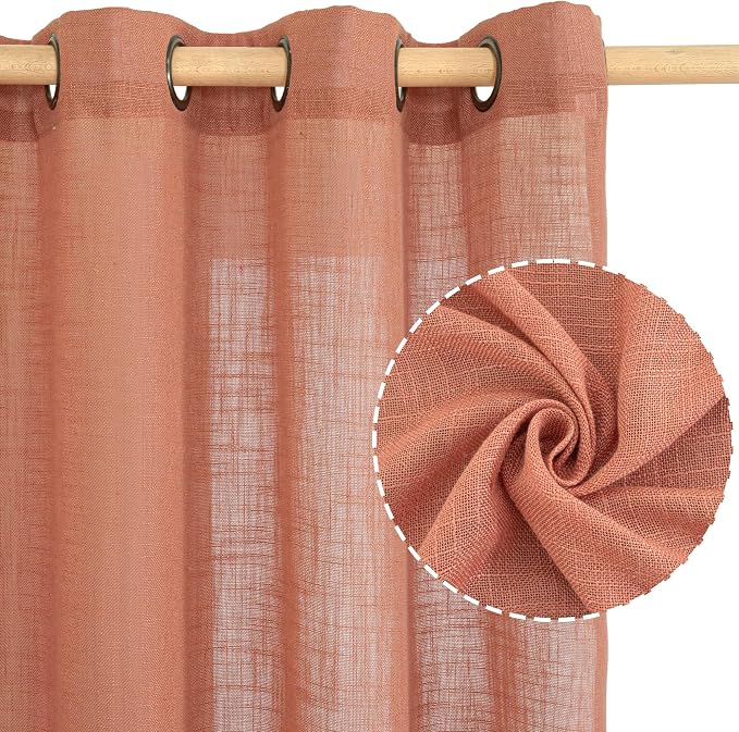Extra Long Linen Curtains 108 inch Long - Image 2