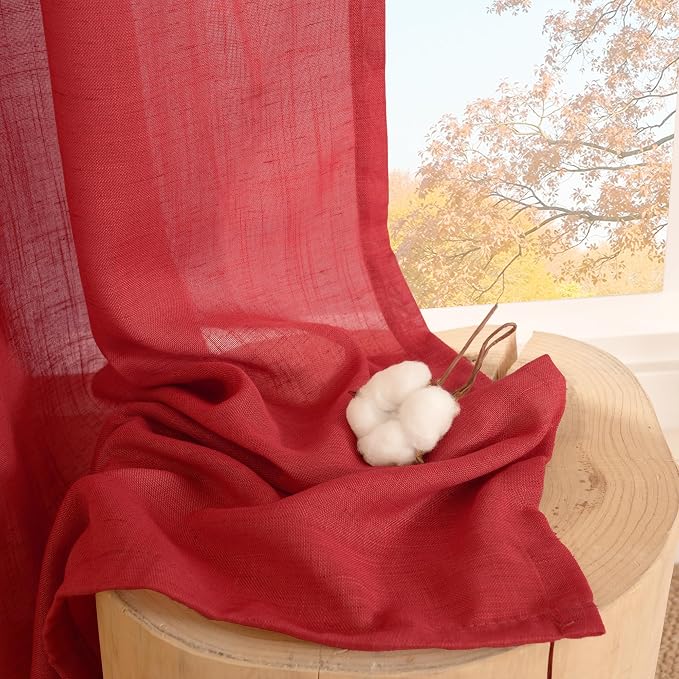 BGment 96 Inches Long Linen Curtains - Image 7