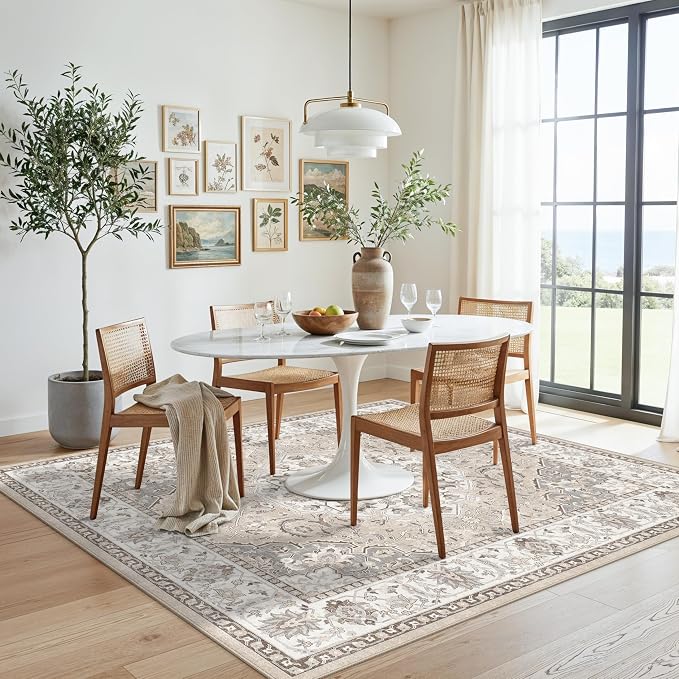 4x4 Washable Square Area Rug: Soft Entryway Kitchen Carpet by HYHAOYUNLAI