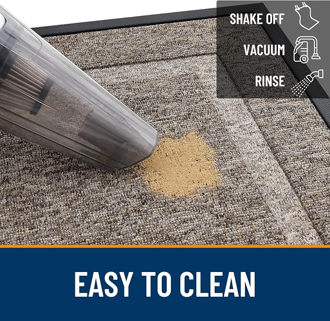 OLANLY Front Door Mat Outside 47x23, All-Season Heavy-Duty Rubber Doormat | - Image 5