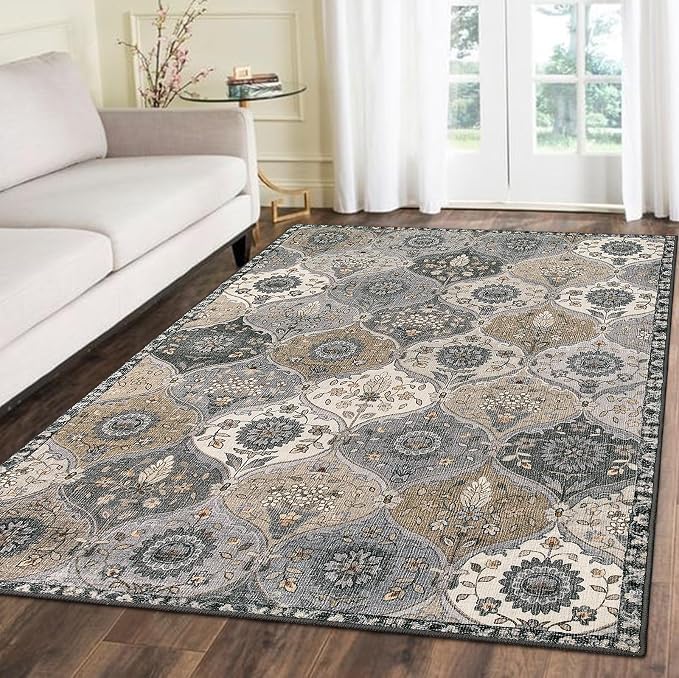 Lahome Moroccan Washable Area Rug, 5x7 Rugs by Lahome