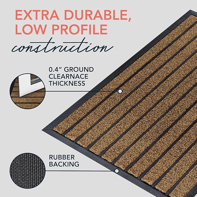 ubdyo Extra Durable Door Mat Outside Entrance | Dirt Trapping, Non-Slip Backing - Image 4