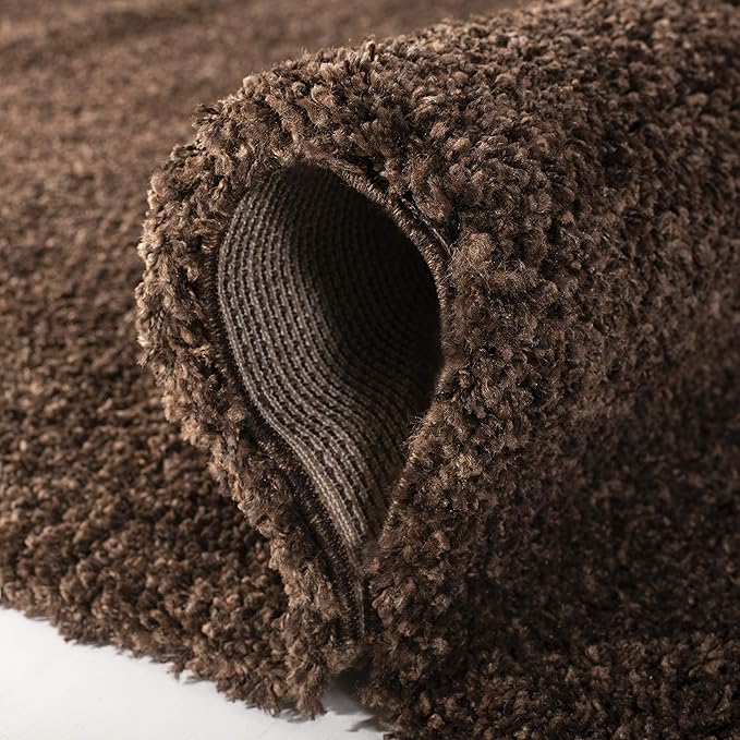 SAFAVIEH California Premium Shag Collection 6'7" x 6'7" Square Brown SG151 - Image 5