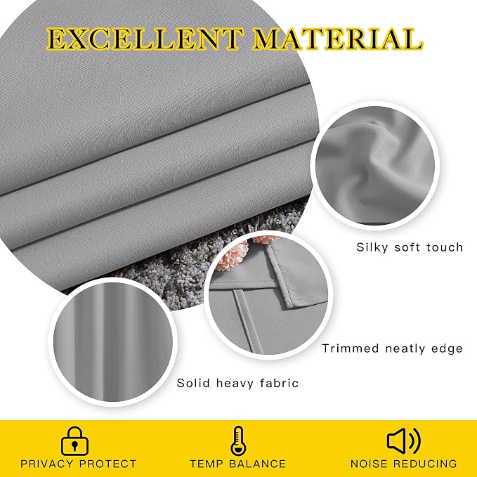 NICETOWN Blackout 102 inch Curtains - Image 4