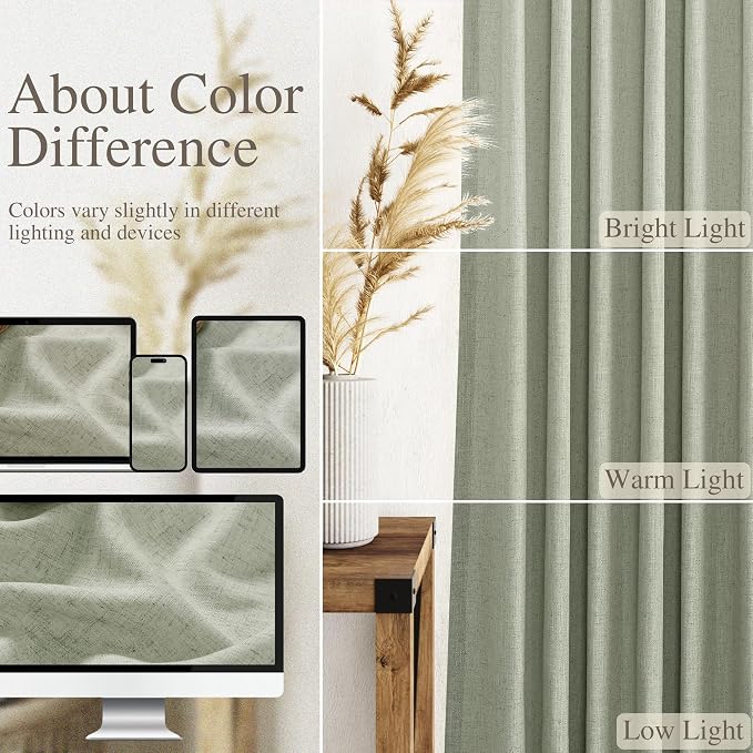 Sage Curtains 94 inches Long 2 panels - Image 4