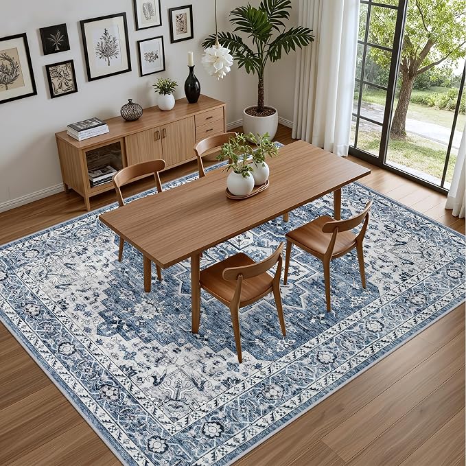 10x14 Area Rugs Living Room: Washable Vintage Rug - Image 4