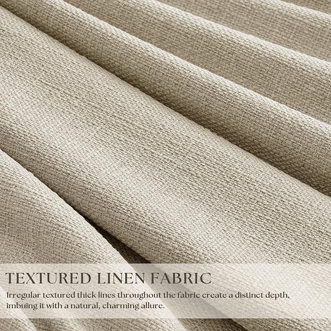 Oatmeal Beige Extra Wide Blackout 60 x 96 Inch Pinch Pleat Curtains 1 Panel | - Image 2