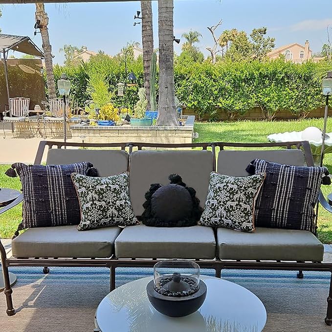 Sqodok Outdoor Cushion Covers 25x25 inch, Wicker Chair - Image 3