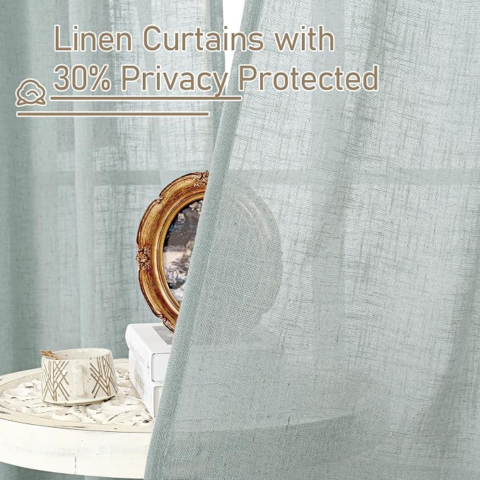Living Room Linen Curtains 95 Inch - Image 5