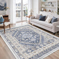 5x8 Area Rugs for Living Room, Large Washable Rug, Dining Room, Low Pile by Zesthome