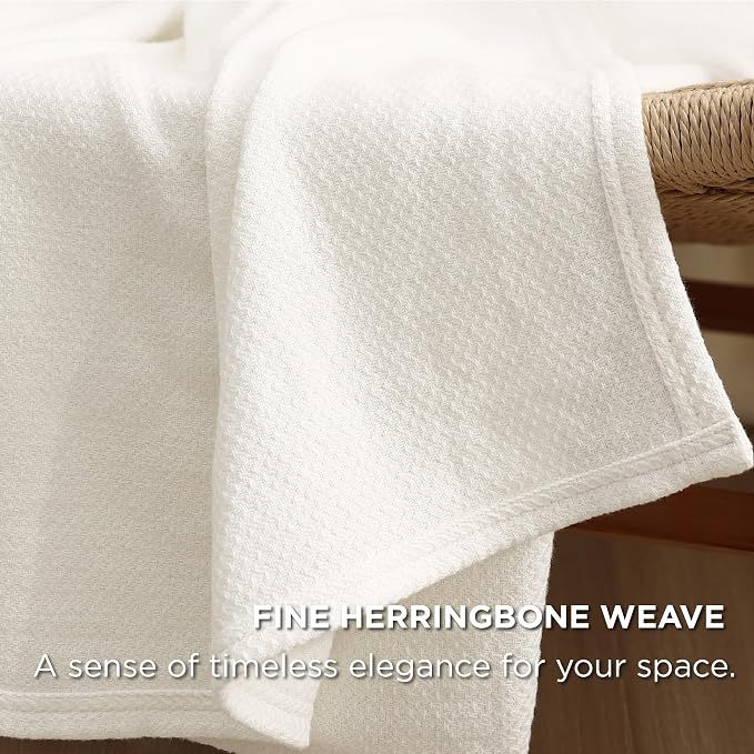 Bedsure GentleSoft 100% Cotton Blanket Queen Size - Image 3