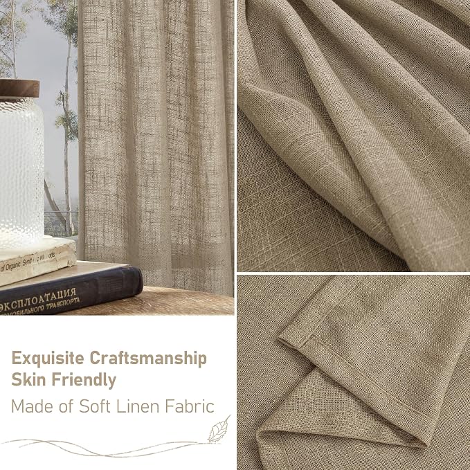 Sheer Linen Curtains 48 Inches Length - Image 7