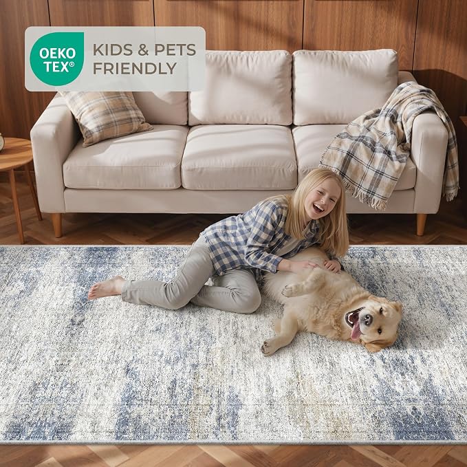 2'6 x 12' Runner Rug Non Slip, Washable Kitchen Rugs, Living Room, Long Rug - Image 9