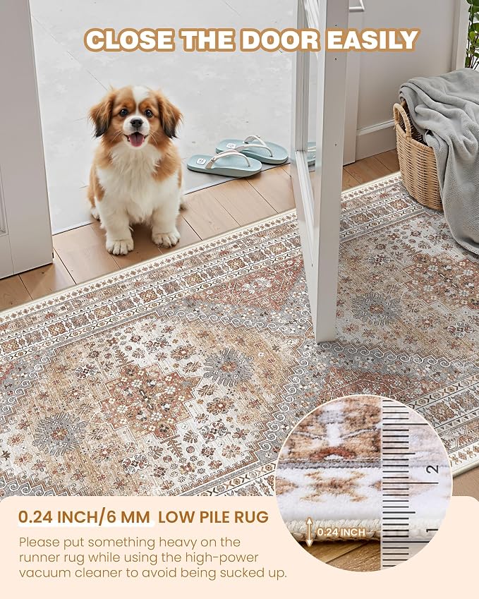 Runners for Hallway 12ft, Non-Slip Long Bathroom Rugs, Living Room, Soft - Image 6