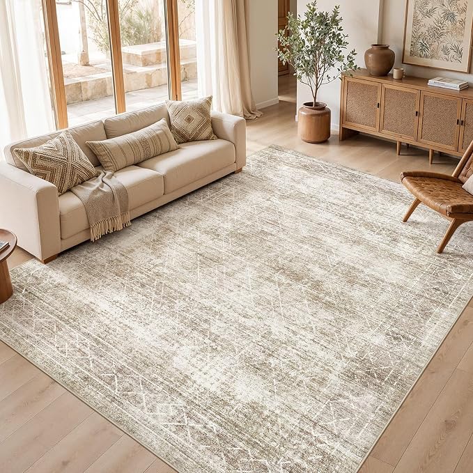 cotiled Boho 9x12 Area Rug for Living Room: Large Moroccan Washable Rug | Solve by COTILED