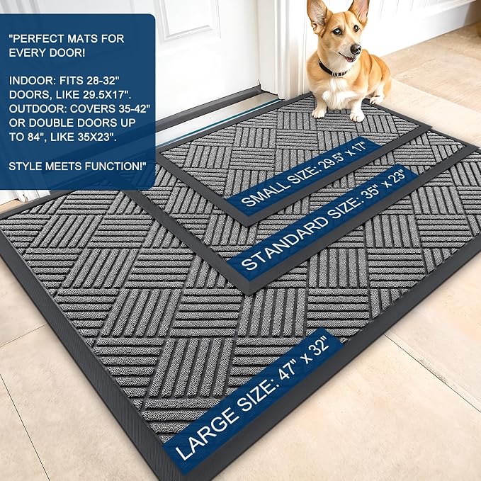 OLANLY Front Door Mat Outside Entrance 59x23, Waterproof Heavy-Duty Doormat | - Image 2