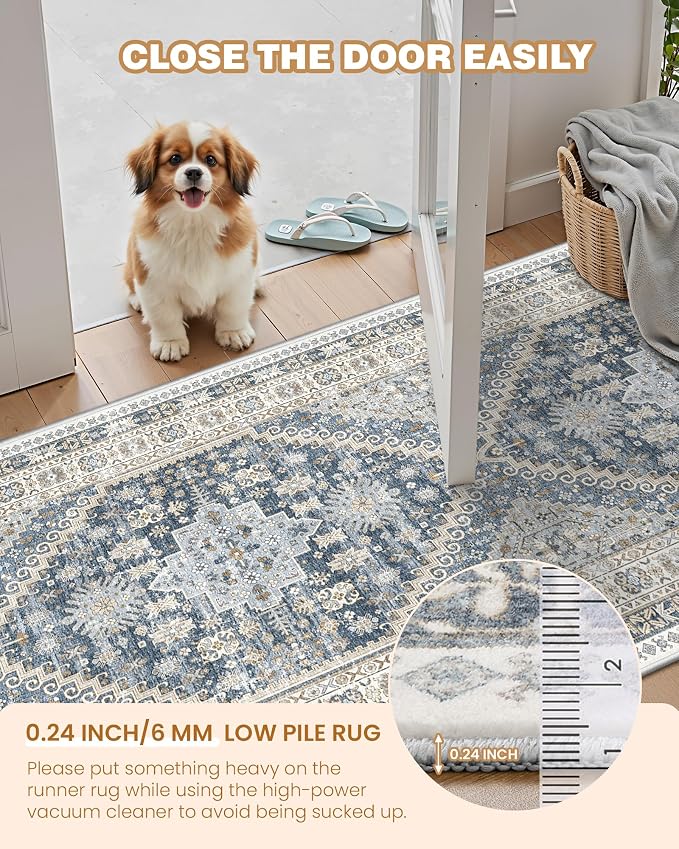 Runners for Hallway 12ft, Non-Slip Long Bathroom Rugs, Living Room, Soft - Image 6