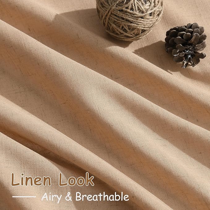 Camel Linen Curtains 80 Inches Long - Image 5