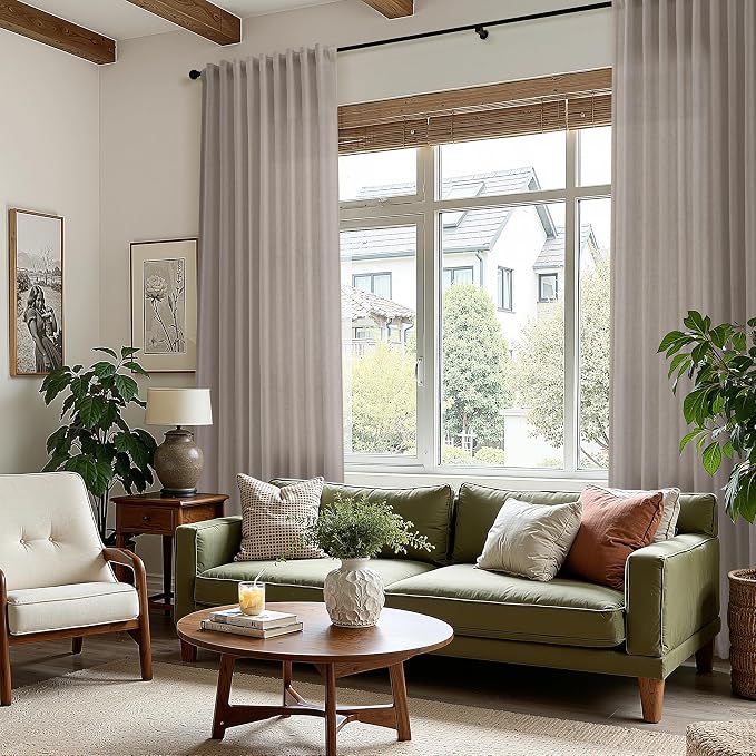 Ecru Linen Curtains 84 Inches Long - Image 6