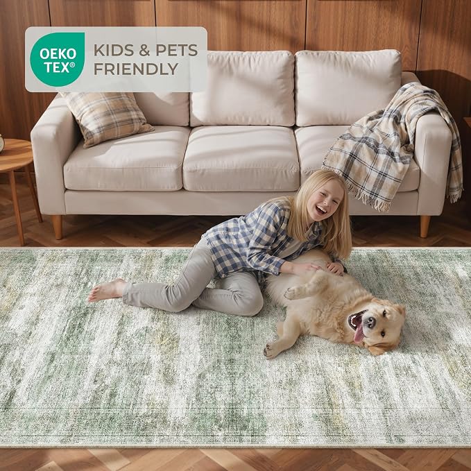 2x8 Runner Rug Non Slip, Washable Hallway Runner Rug, Nursery Room, Soft Runner - Image 9