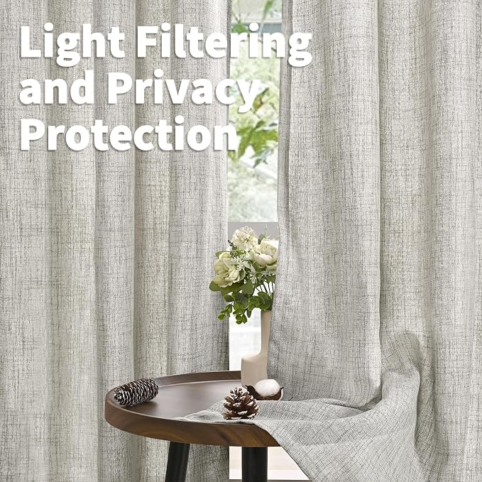 YoungsTex Linen Curtains 54 Inch Length - Image 4