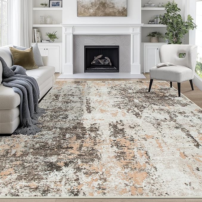 8x10 Area Rugs for Living Room Washable Bedroom Dining Room Brown Beige | by Aelenmu