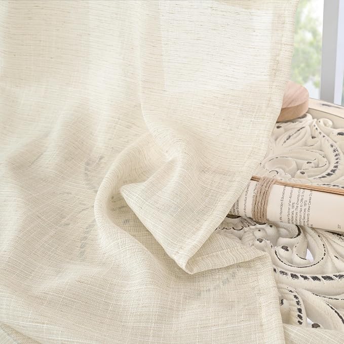 BGment Linen Curtains 102 Inches Long - Image 8