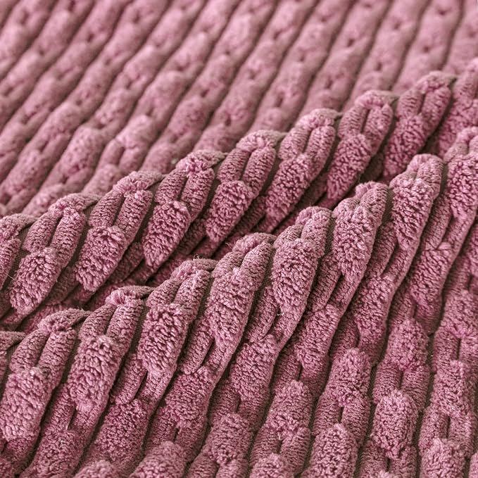 Set of 4 Pink Decorative Throw Pillow Covers 22x22 Inch Corduroy Pillow Covers - Image 5