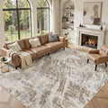 DMOYEST 8x11 Washable Area Rug: Abstract Modern Non-Slip Carpet, Soft Low Pile by DMOYEST