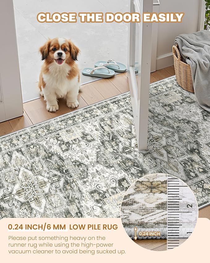 Kitchen Runner Rug Non Slip Washable Rugs 2.5x10, Carpet Runner - Image 6