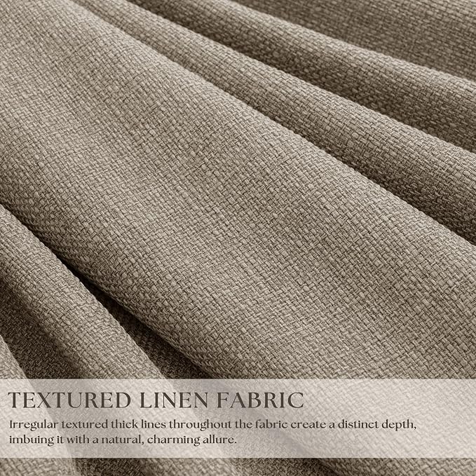 Dark Flax 108 Inch Pinch Pleat 100% Blackout Drapes 2 Panels Set | Greige - Image 3