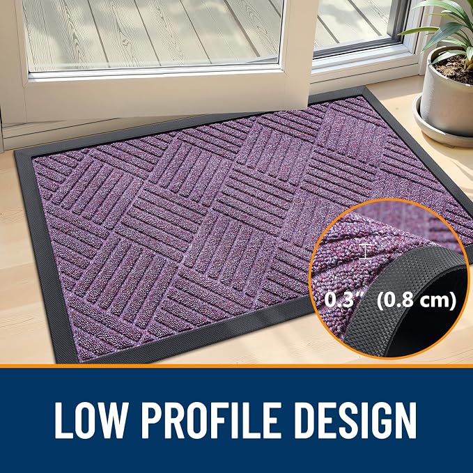 OLANLY Front Door Mat Outside Entrance 33x21, Waterproof Heavy-Duty Doormat | - Image 5