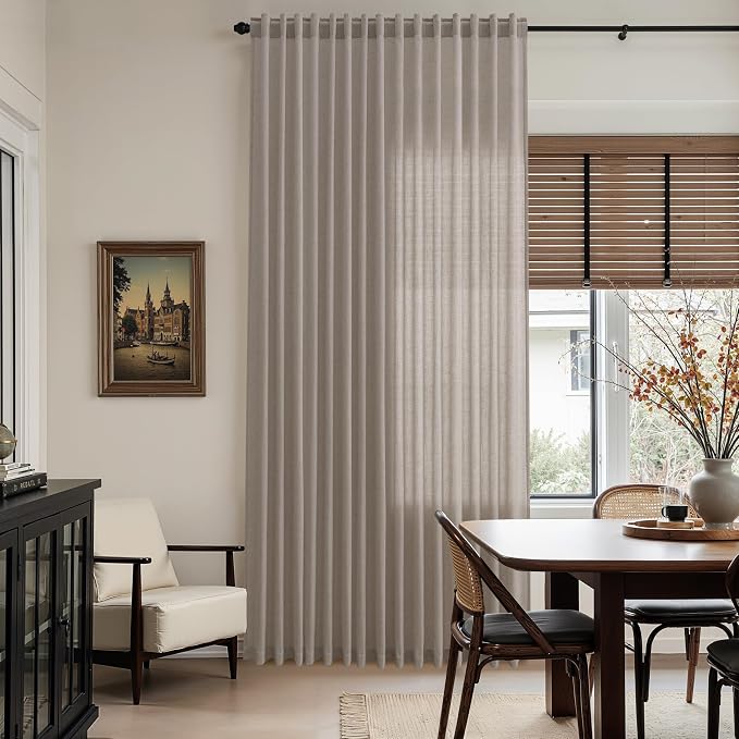 Stone Beige Linen Curtains 84 Inches Long - Image 6