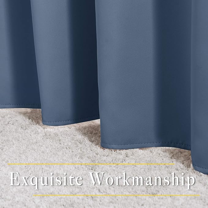 NICETOWN Bedroom Blackout Curtains and Drapes 48" Long 2 Panels Set - Image 6