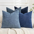 Set of 4 Soft Textured Decorative Throw Pillow Covers 20x20 Inch Cozy Farmhouse by Cozoomy