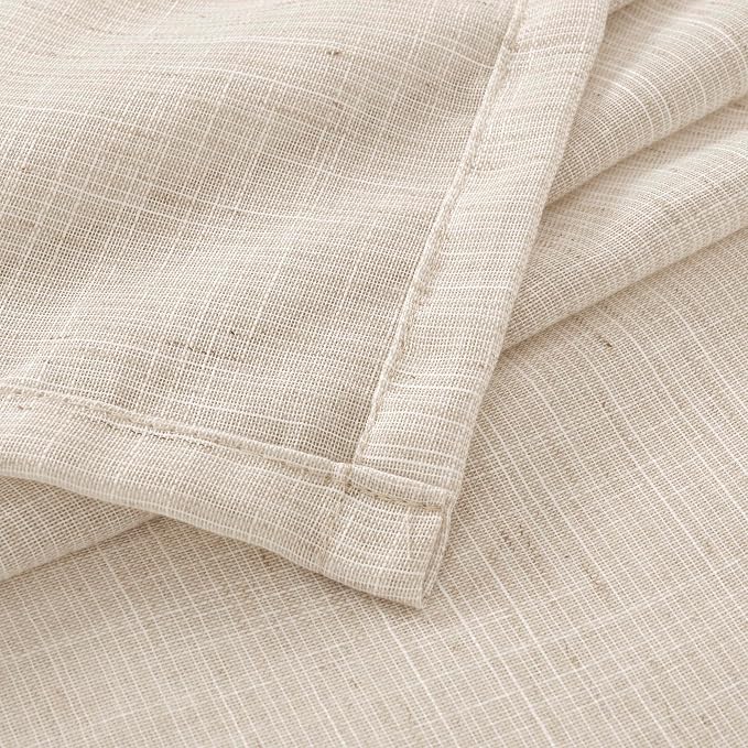 BGment Oatmeal Linen Curtains 40 Inch Length - Image 8