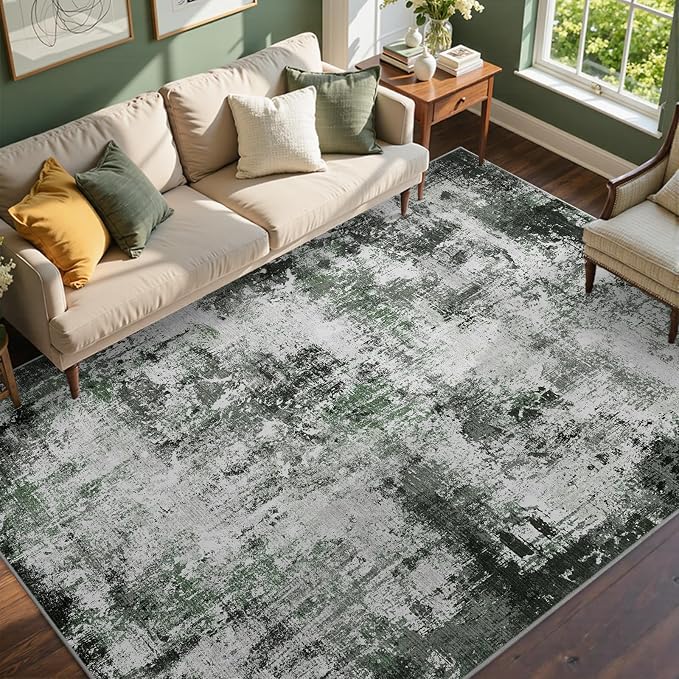 5x7 Ft Area Rugs for Living Room, Soft Non-Slip Washable Rugs Modern Abstract by Cuzwlovita