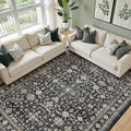Grey Area Rug 8x10 for Living Room Bedroom | Stain Resistant; Non Slip;Machine by WelcometoBabovid