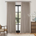 Burlywood Birch Pleated Linen Blackout Curtains 112 Inches Long | Pinch Pleat by Twodrapes
