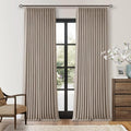 Burlywood Birch 92 Inch Long Blackout Curtains Thick Linen Pinch Pleated | 100% by Twodrapes