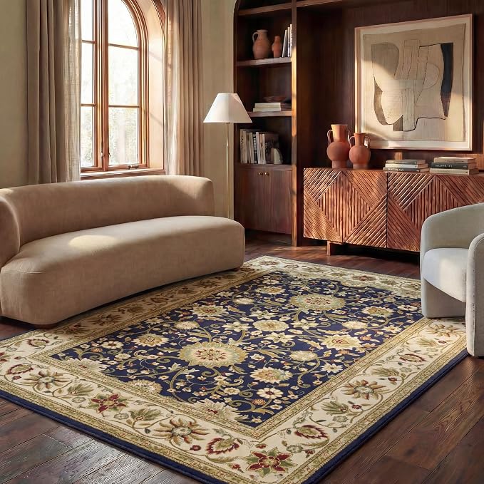 SAFAVIEH Lyndhurst Area Rug 6x8, Traditional Black & Ivory LNH212A - Image 2