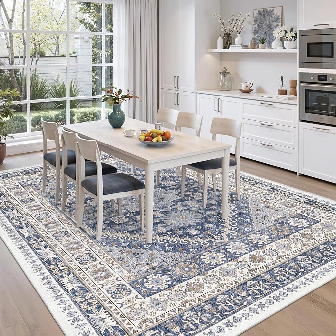 9x12 Area Rugs for Living Room, Large Washable Rug, Dining Room, Low Pile - Image 8