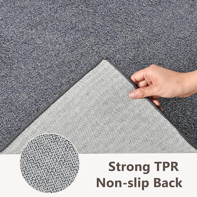 2x6 Grey Blue/White Runner Rug Washable Non-Slip - Image 5