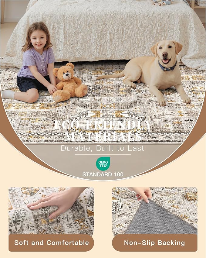 Madane Hallway Runner Rug 3x16 Washable Kitchen Runners Long, Low-Pile - Image 5